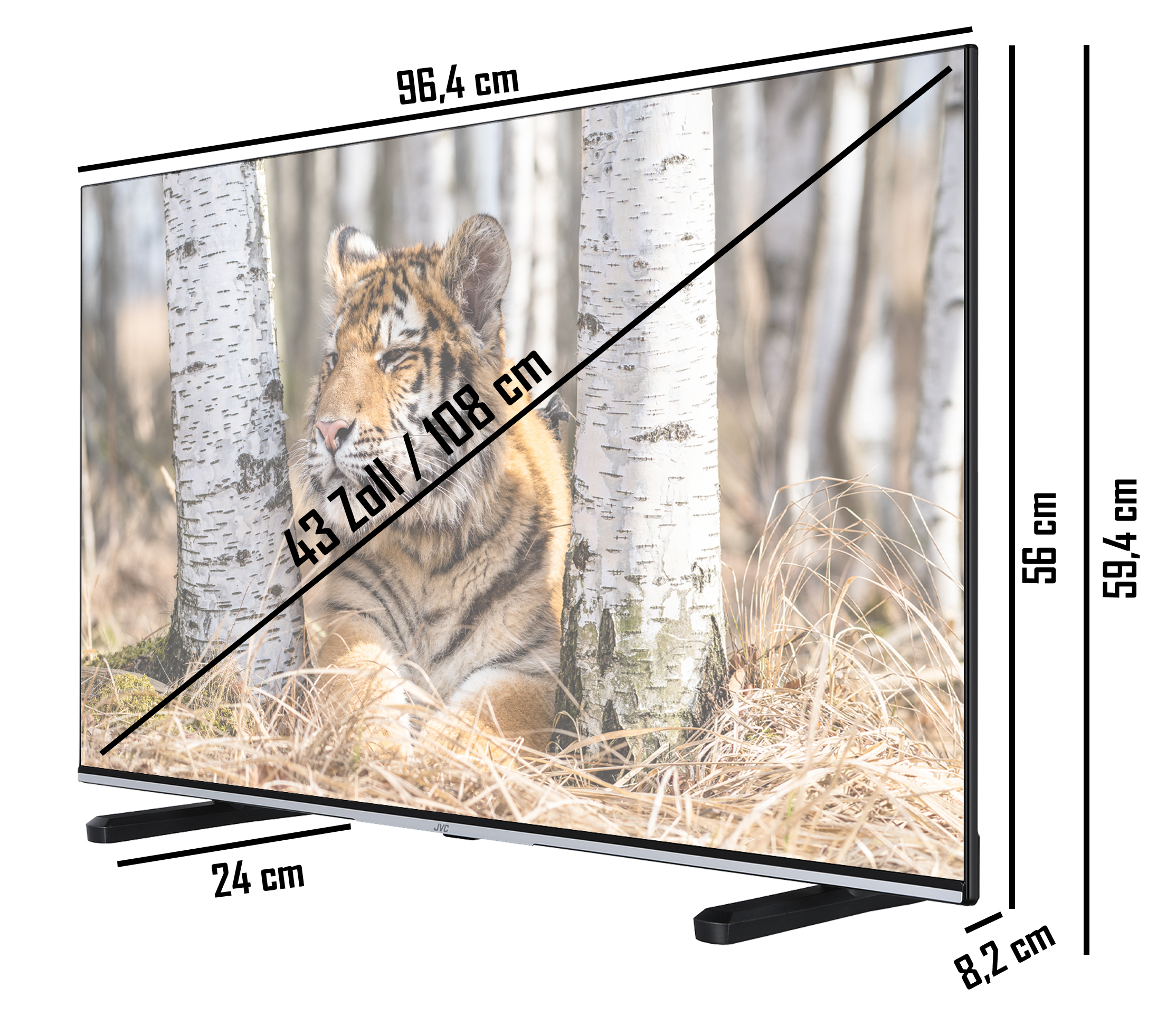 Full-HD) cm, 43 / 108 Zoll (Flat, TV LED JVC LT-43VFE5155