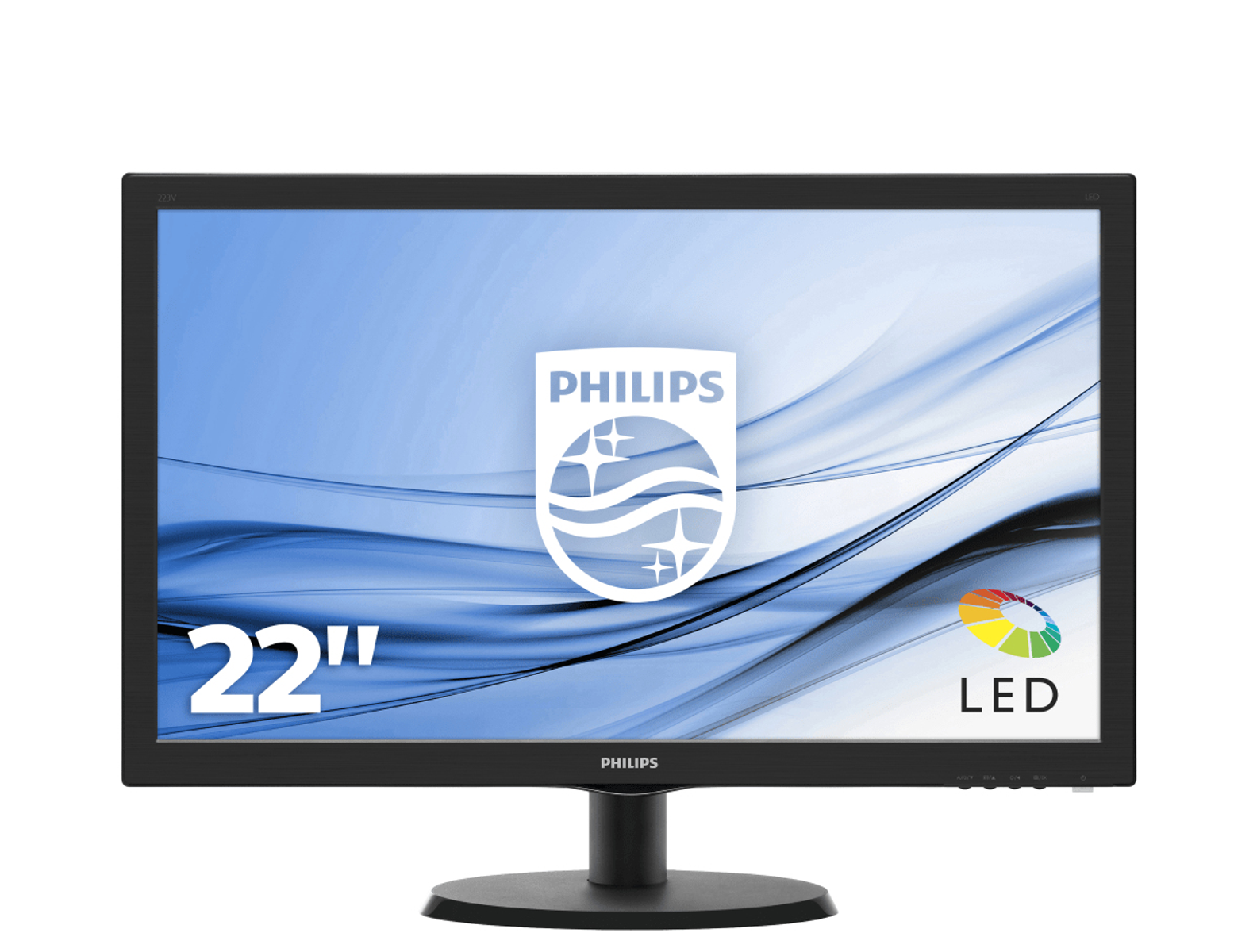 Monitor - 223V5LSB2/10 PHILIPS, 21,5 ", Full-HD, 5 ms, DVI|VGA, Negro