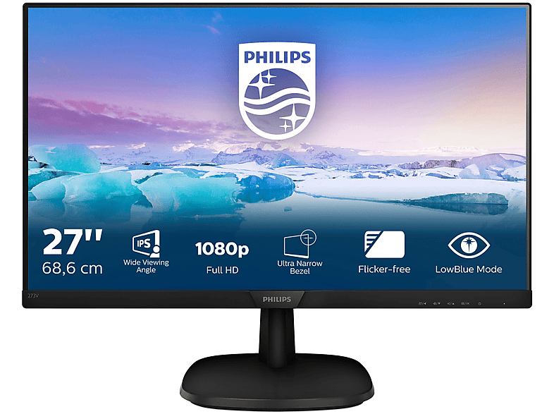 PHILIPS 273V7QDAB/00 27 Zoll Full-HD Monitor (4 ms Reaktionszeit , 60 Hz ,  60 Hz nativ) | MediaMarkt