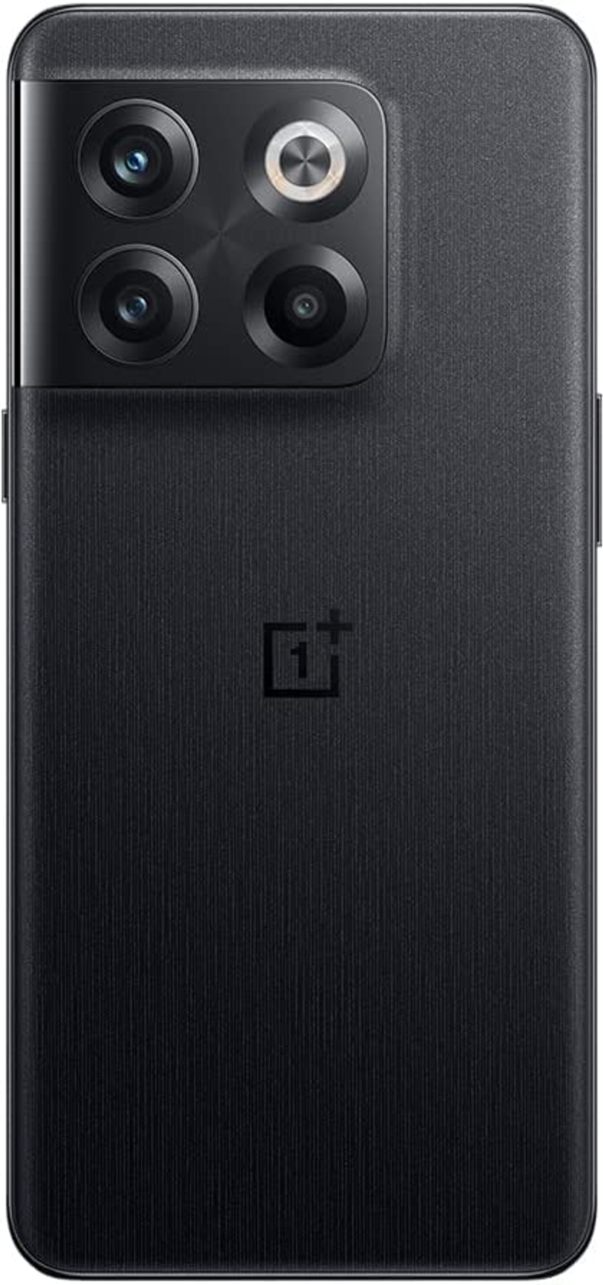 Black smartphone back showing cameras and a logo.