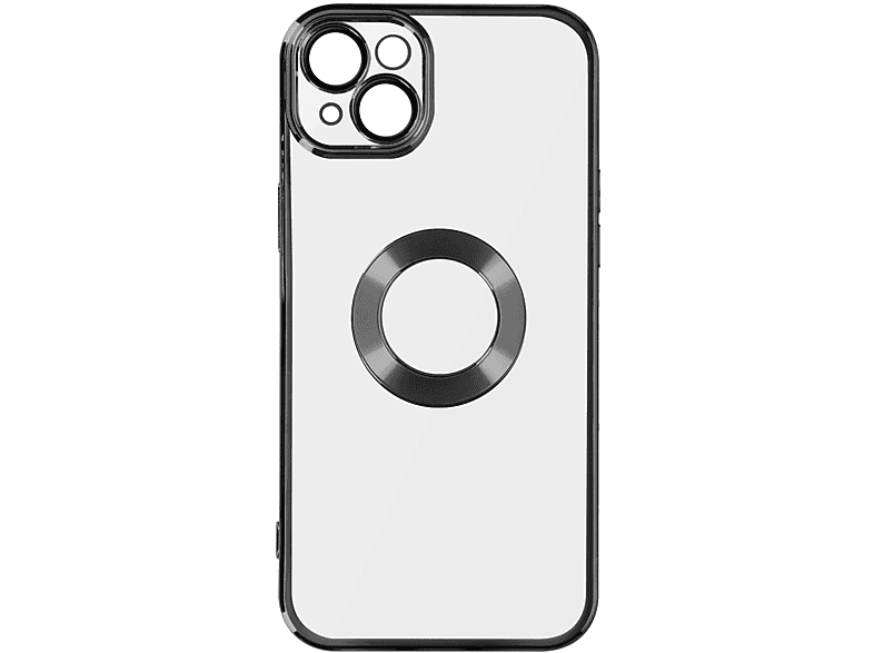 Schwarz Series, Backcover, Silikonhülle iPhone AVIZAR Apple, Plus, 14 Transparente im Chrome-Style