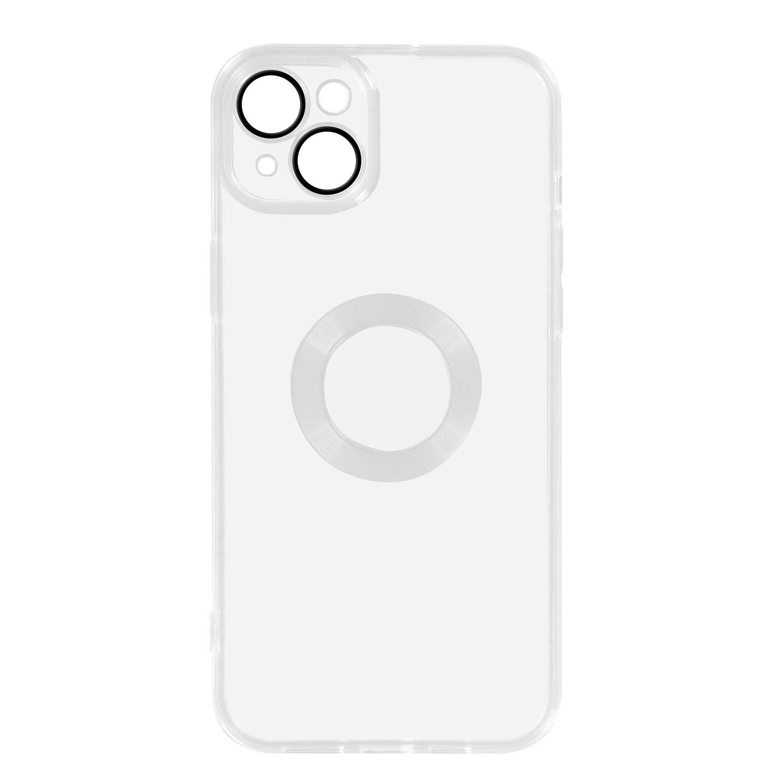 AVIZAR Transparente Chrome-Style Backcover, Series, 14 Plus, Apple, Transparent iPhone im Silikonhülle
