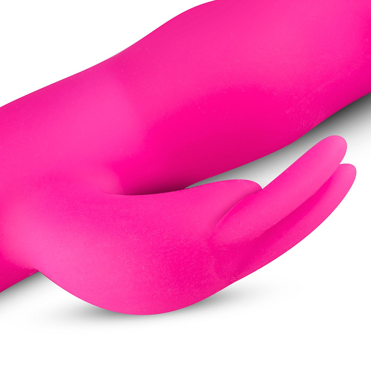 Eine rosa Handform. Die Finger sind ausgestreckt. Die Hand befindet sich auf weißem Hintergrund.