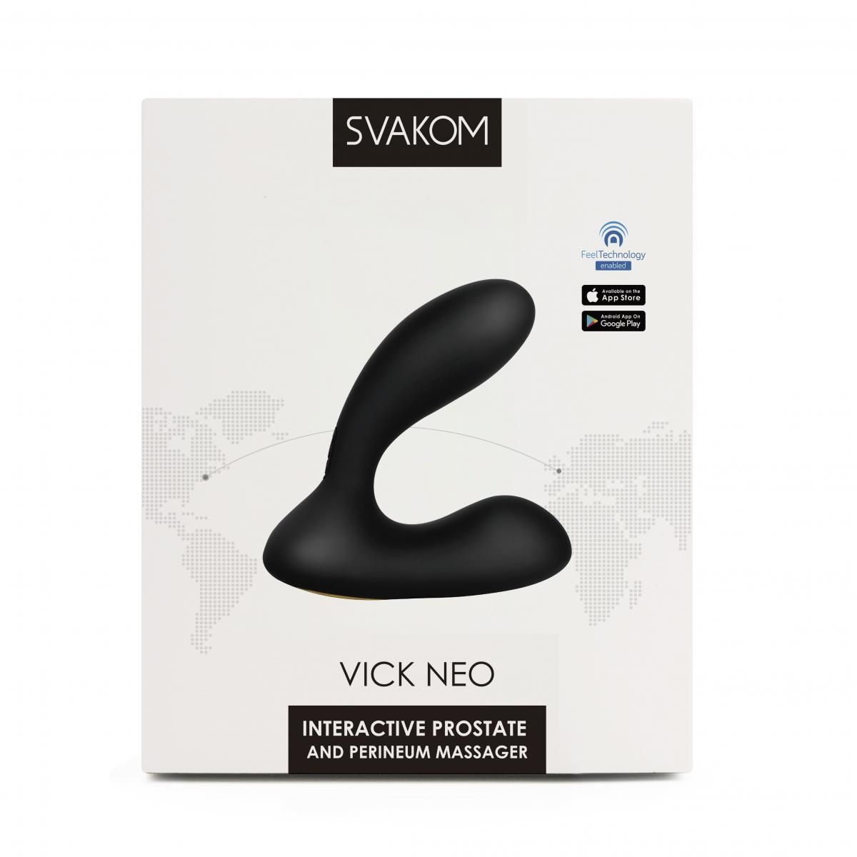 - Vick analvibratoren Prostaat SVAKOM Zwart SVAKOM App - Controlled Vibrator