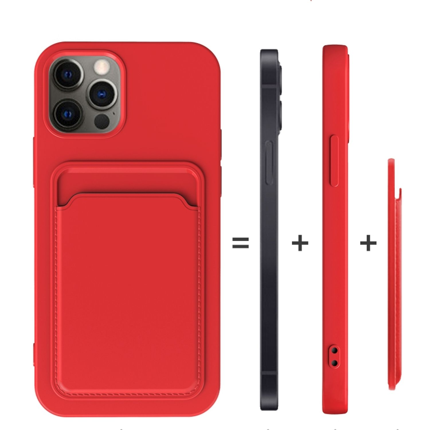 Backcover, Rot DESIGN Pro iPhone 13 KÖNIG Max, Case, Apple,