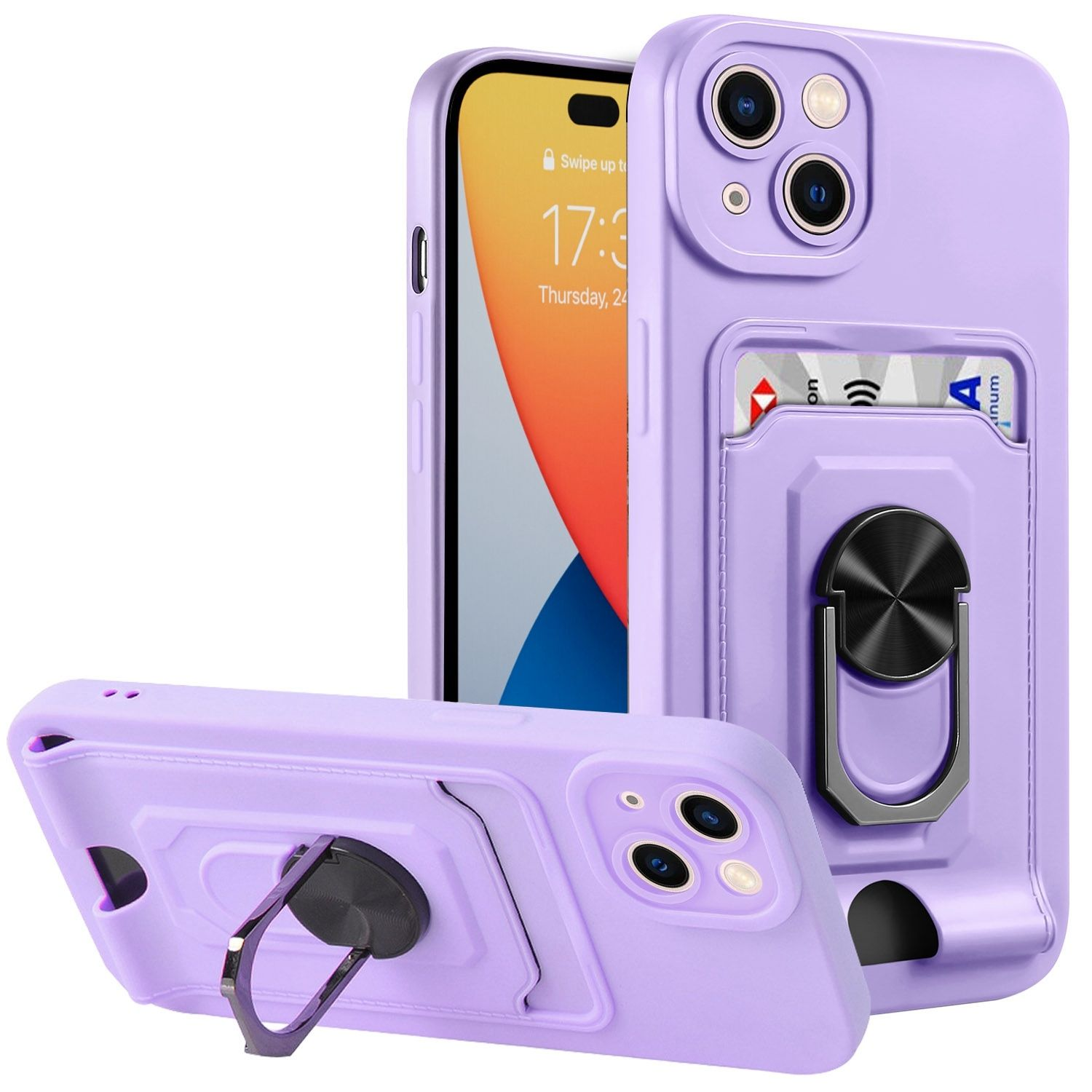 KÖNIG DESIGN Apple, Pro, 14 Violett Backcover, iPhone Case