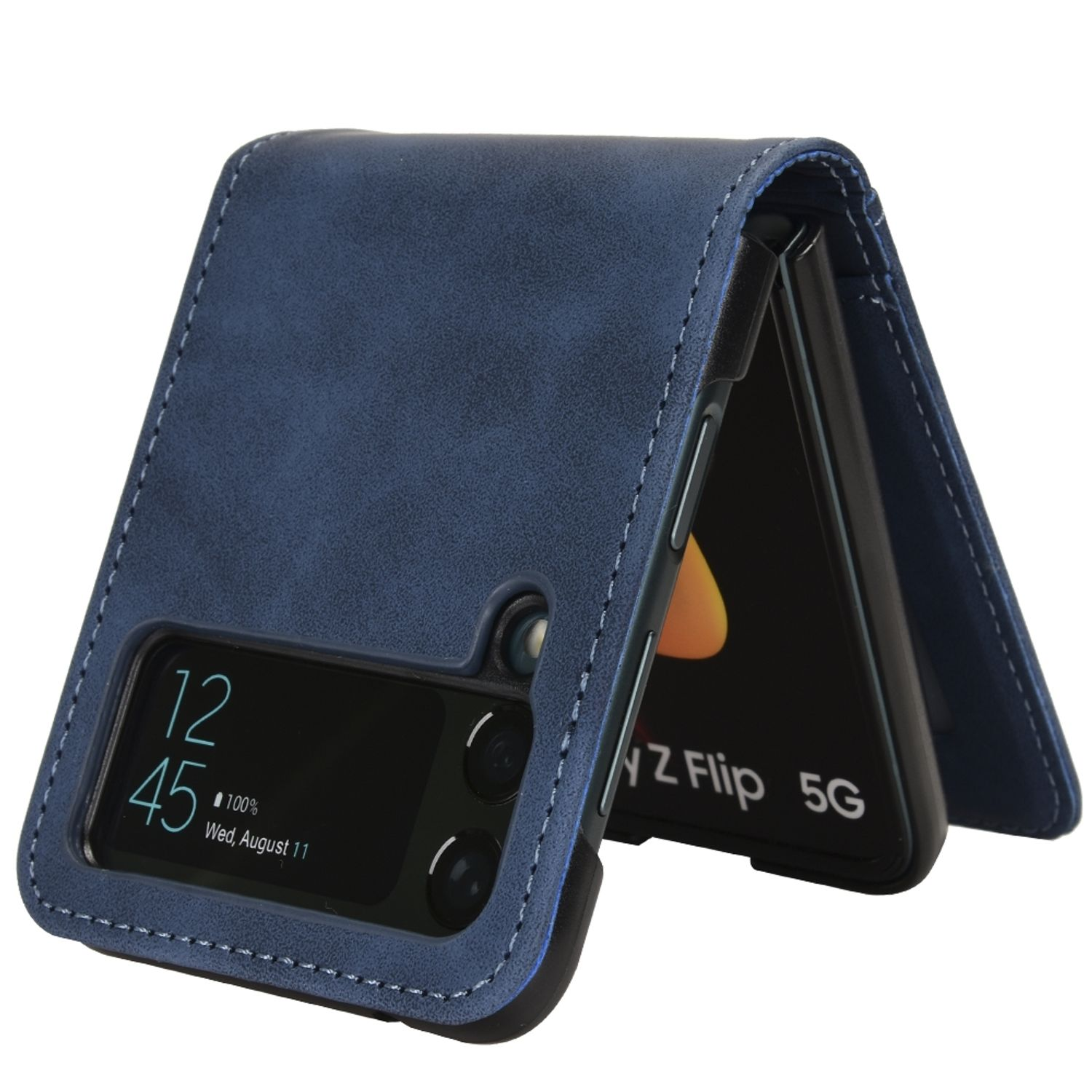 KÖNIG DESIGN Flipcase, Flip Galaxy Blau Samsung, 5G, Flip4 Z Cover