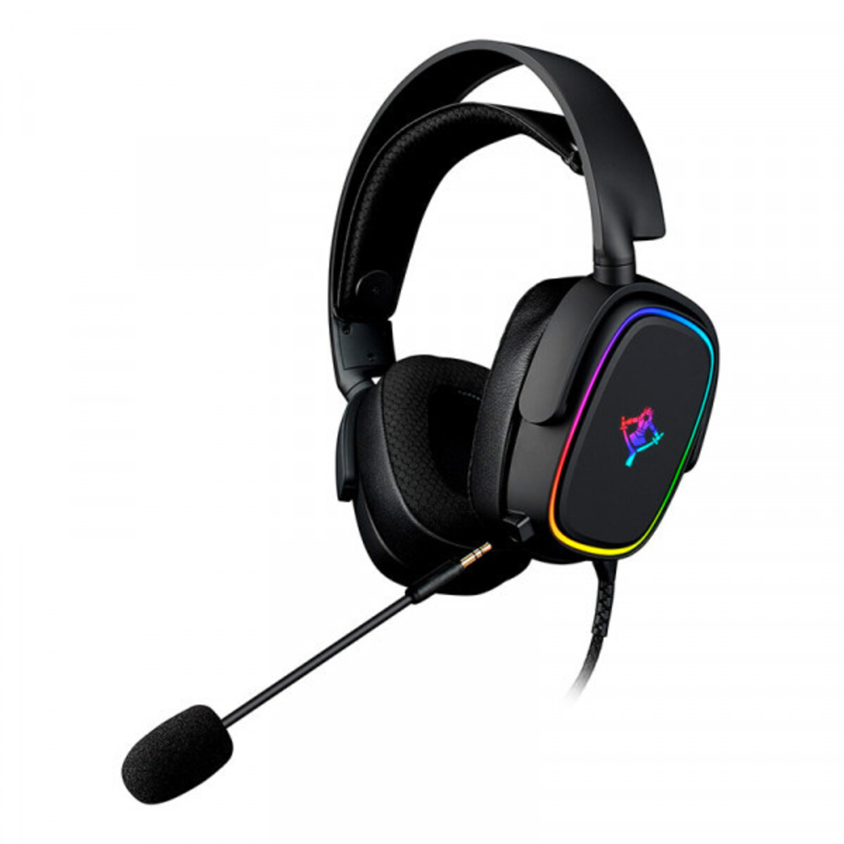 Auriculares Gaming Ydg33405 yeyian supraaurales negro proud series 3500 alambricos luz led 1.8 metros con adaptadores