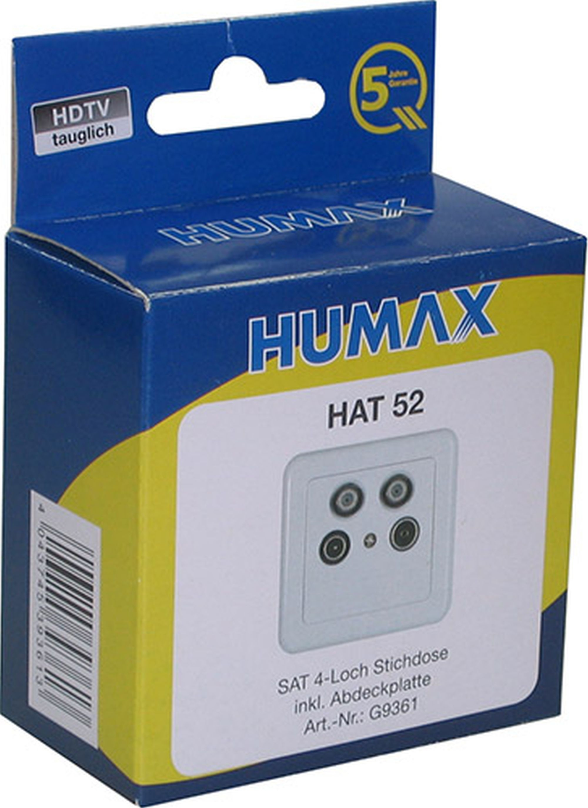 HUMAX HAT 52 Abdeckung 4-Loch Antennenenddose mit