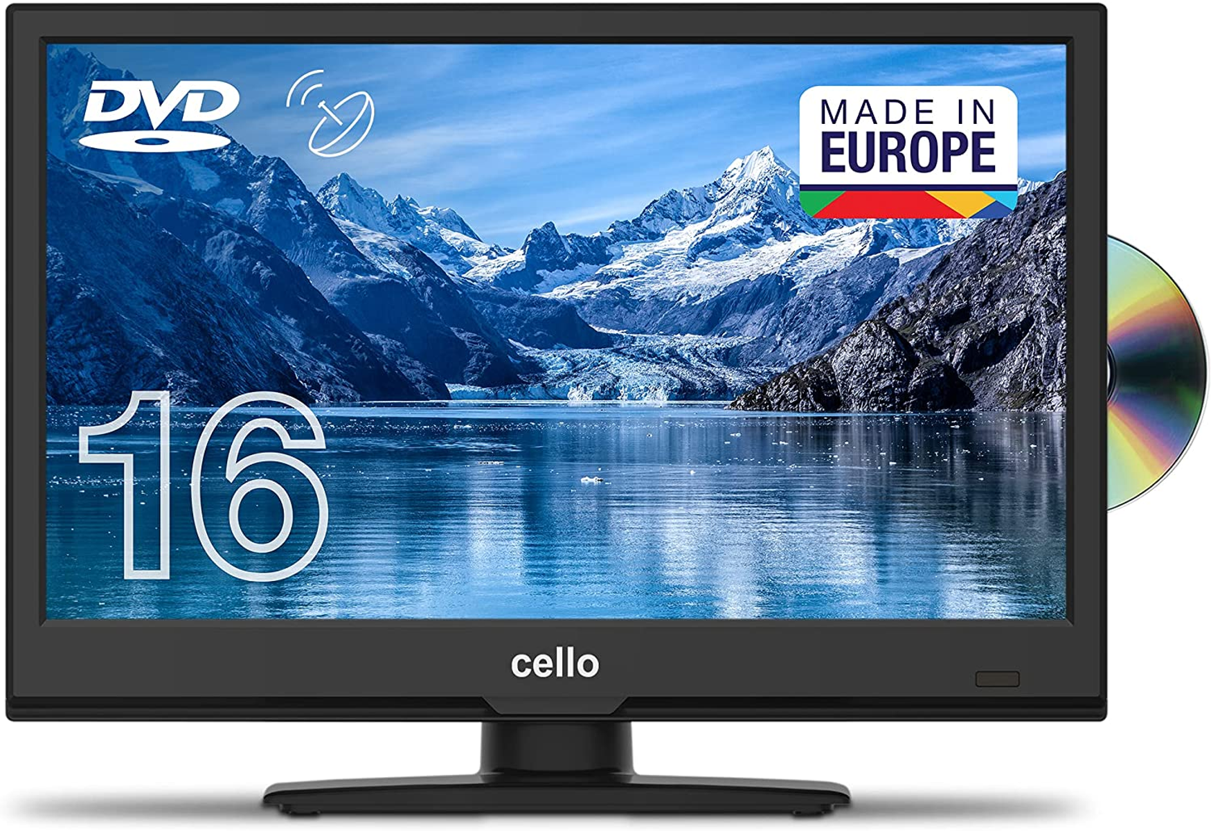 TV LED 16" - C16230FDE CELLO, Full-HD, DVB-T2 (H.265)Sí, Negro