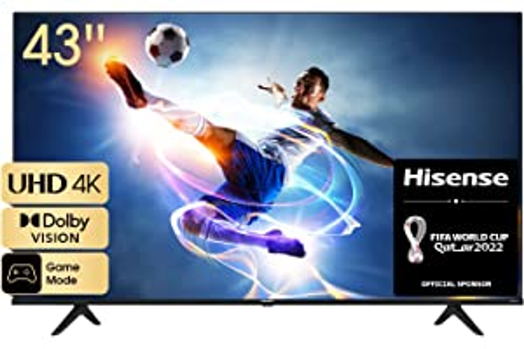 TV LED 43" - 43A6EG HISENSE, UHD 4K, Negro