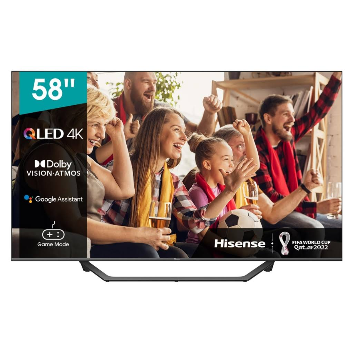 TV QLED 58" - 58A7GQ HISENSE, UHD 4K, Quad Core / NT72671D, DVB-T2 (H.265)Sí, Negro