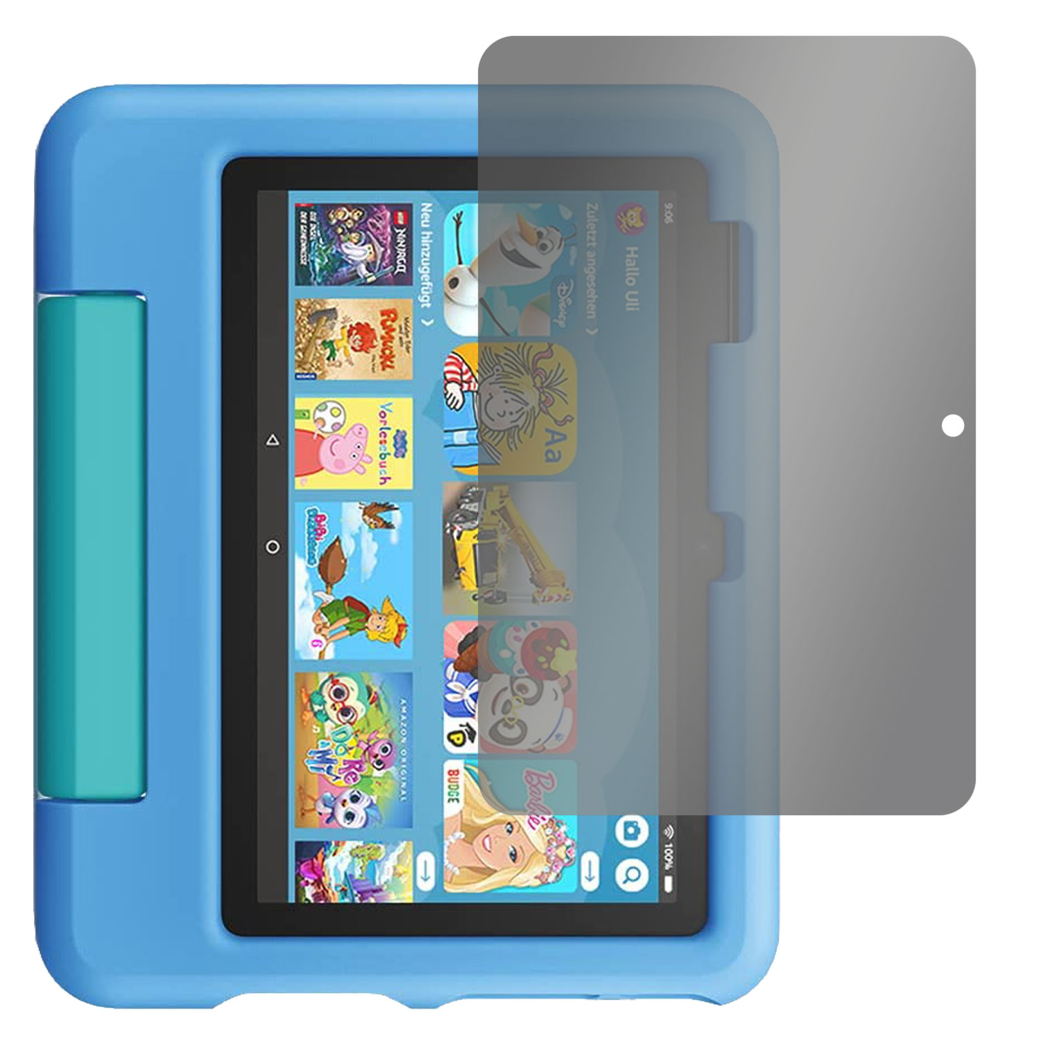 360° Protection Blickschutz View 7 Fire (2022)) SLABO Displayschutz(für Generation Kids-Tablet 12. Schwarz