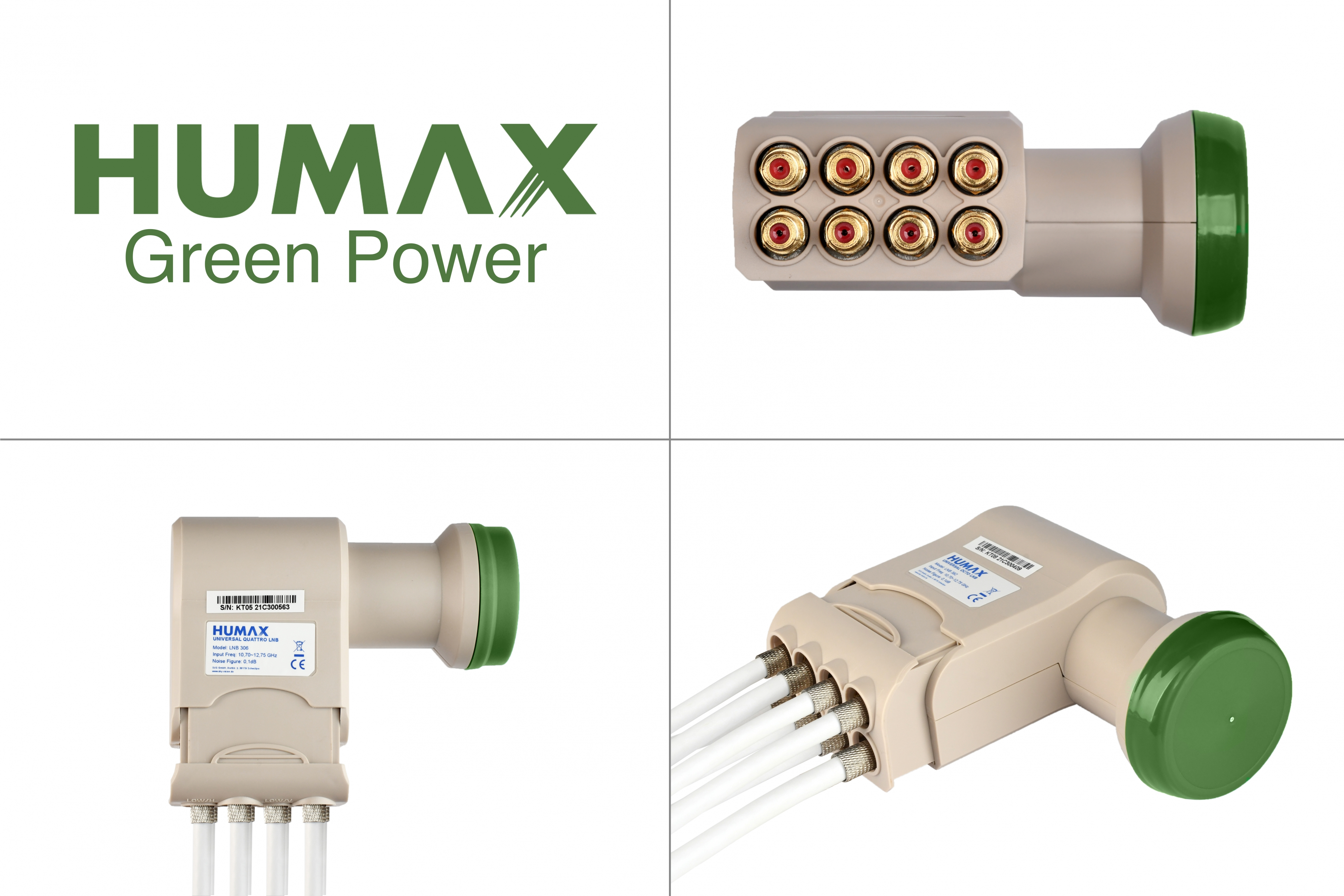 HUMAX L2030 GREEN POWER LNB 382 UNIVERSAL OCTO-LNB Octo LNB