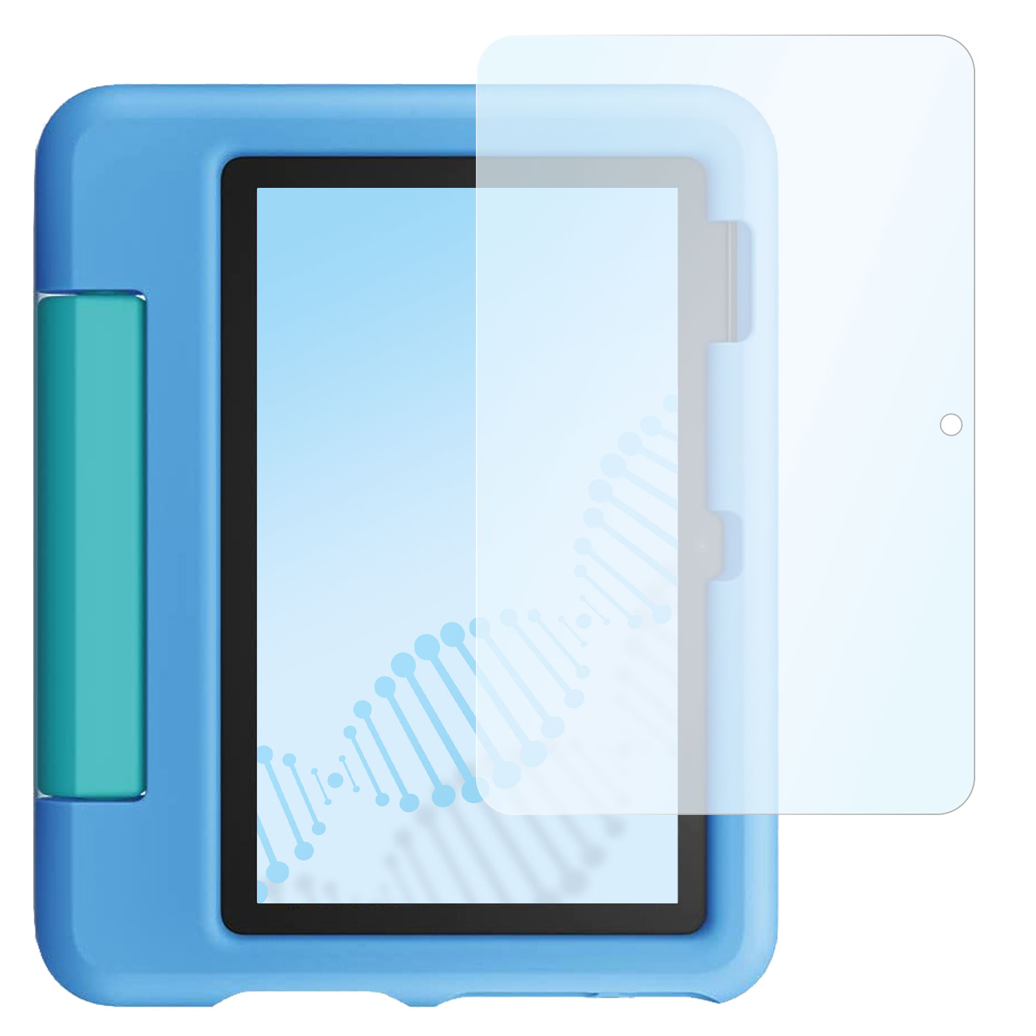 12. Fire SLABO Generation Tablet Hybridglas Displayschutz(für flexibles antibakteriell Kids 7 (2022))