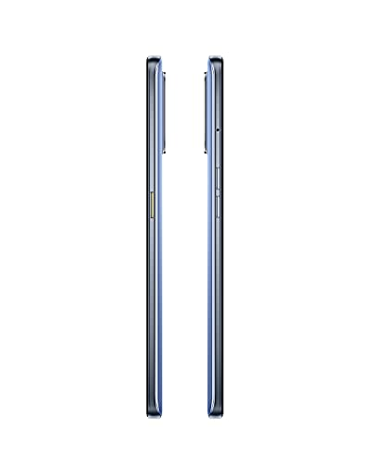 Due smartphone affiancati, di profilo, di colore blu scuro.