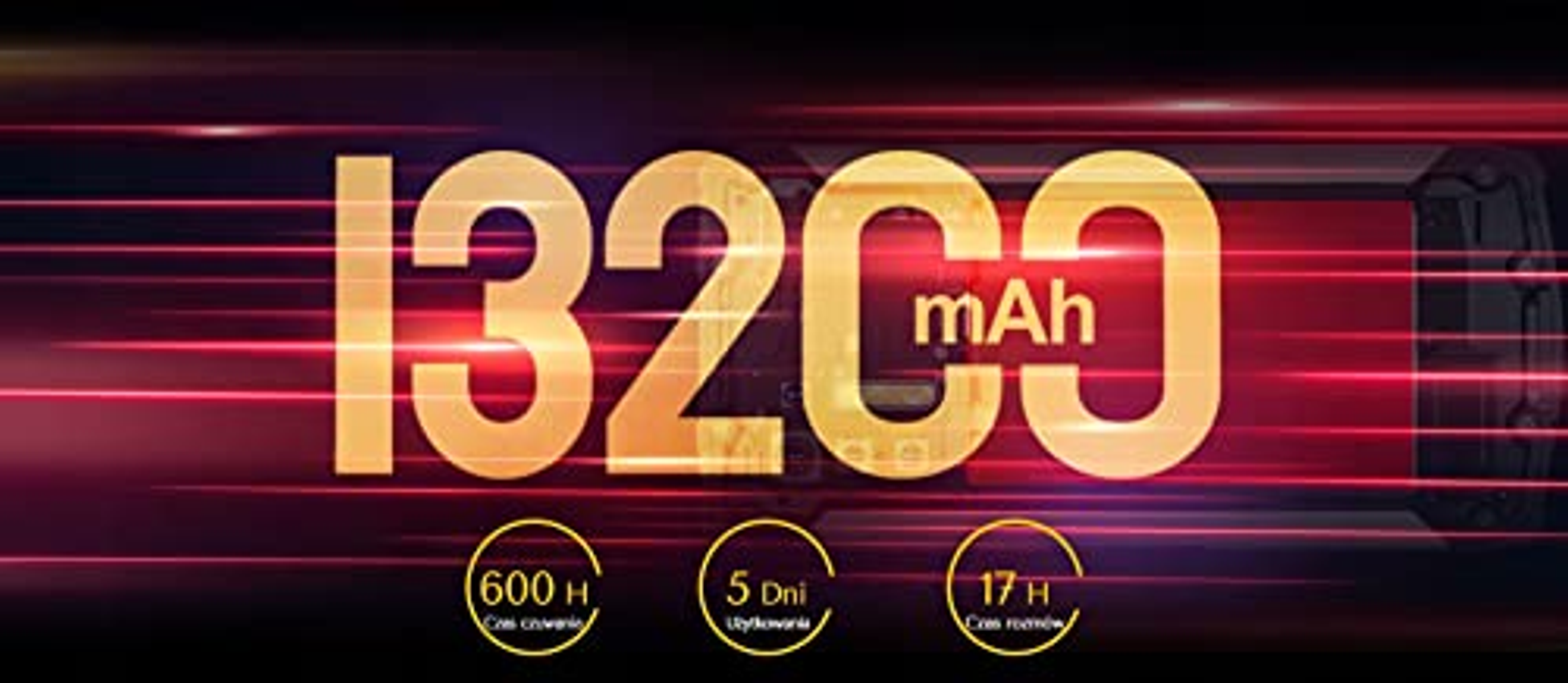 Un grafico che mostra una batteria da 13200 mAh e i relativi tempi di utilizzo.