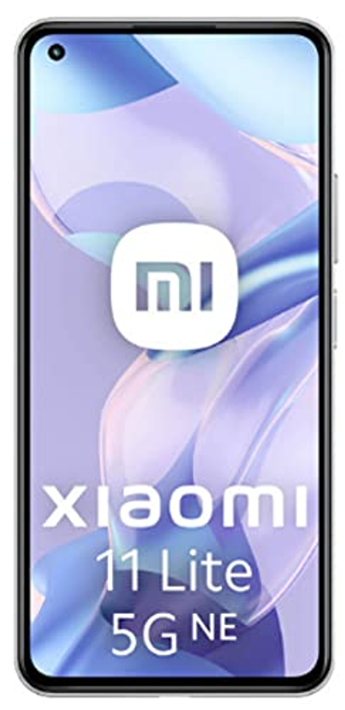 Xiaomi-Telefonbildschirm, weiß mit Markenlogo. Der Hintergrund ist weiß.