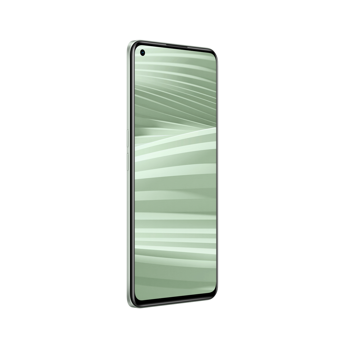 Ein grünes Smartphone mit einem hellgrünen Hintergrund auf dem Bildschirm.