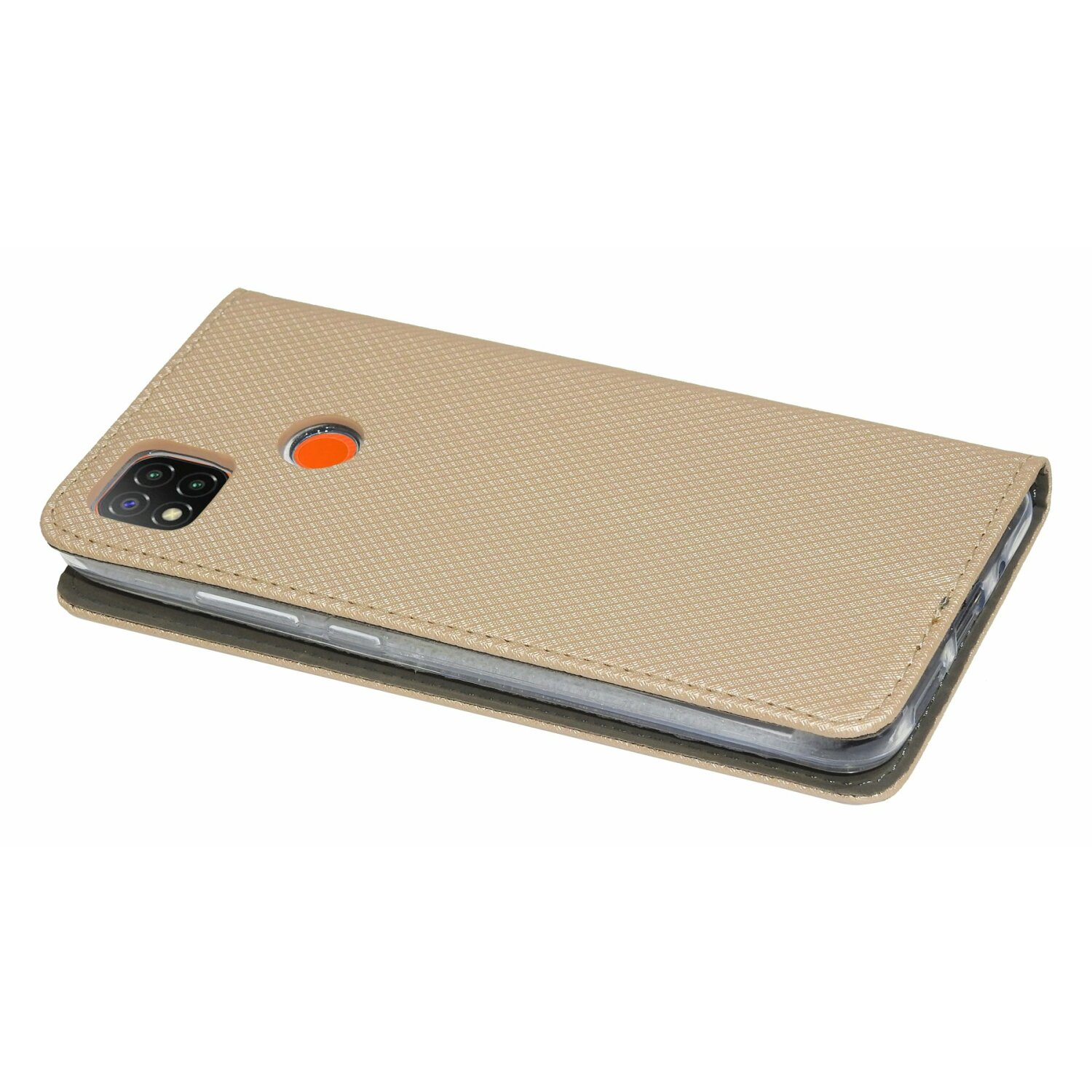 Beige Telefonhülle, Kameraausschnitt links. Die Hülle befindet sich auf weißem Hintergrund.