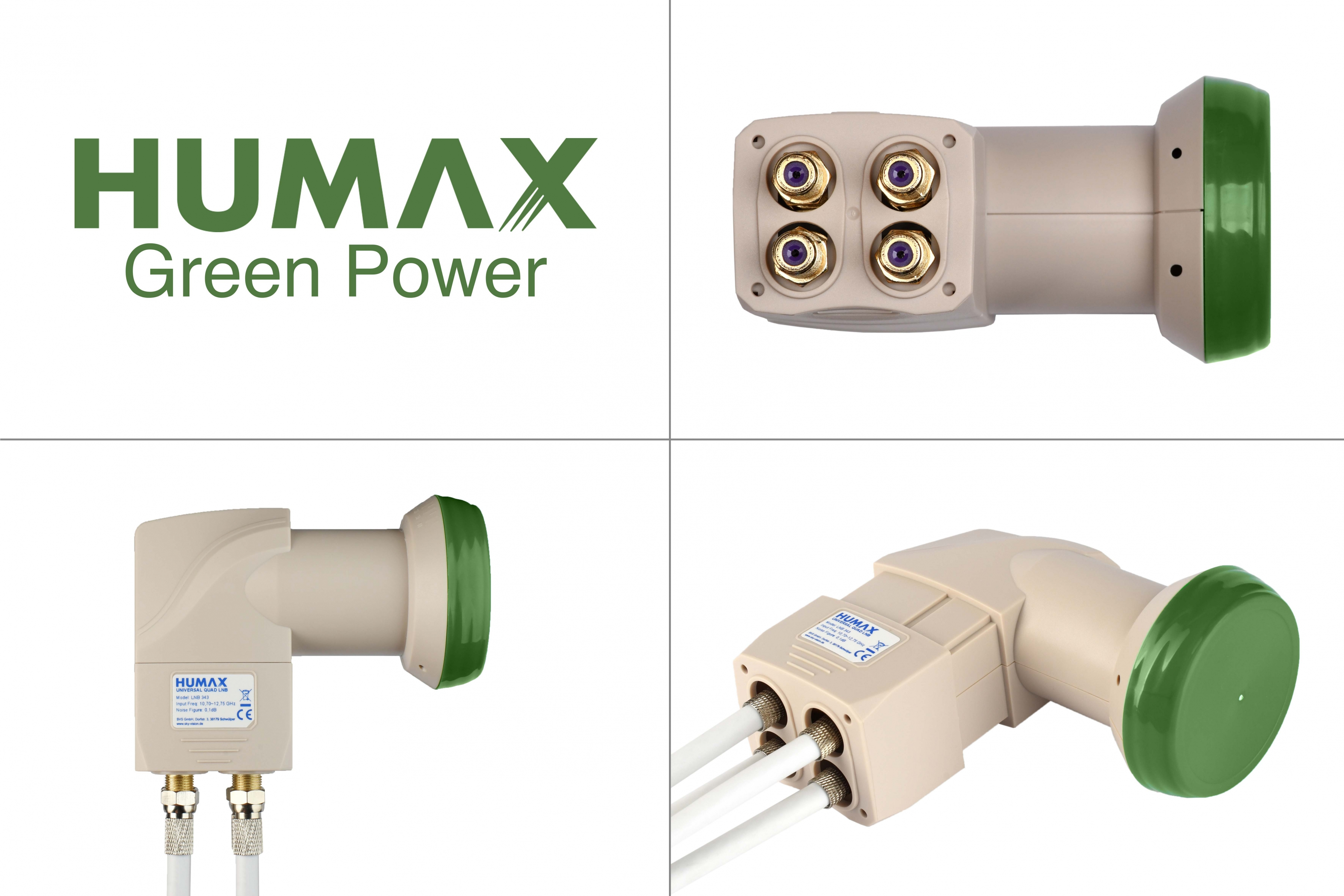 HUMAX L1930 GREEN POWER LNB 343 UNIVERSAL QUAD-LNB Quad LNB