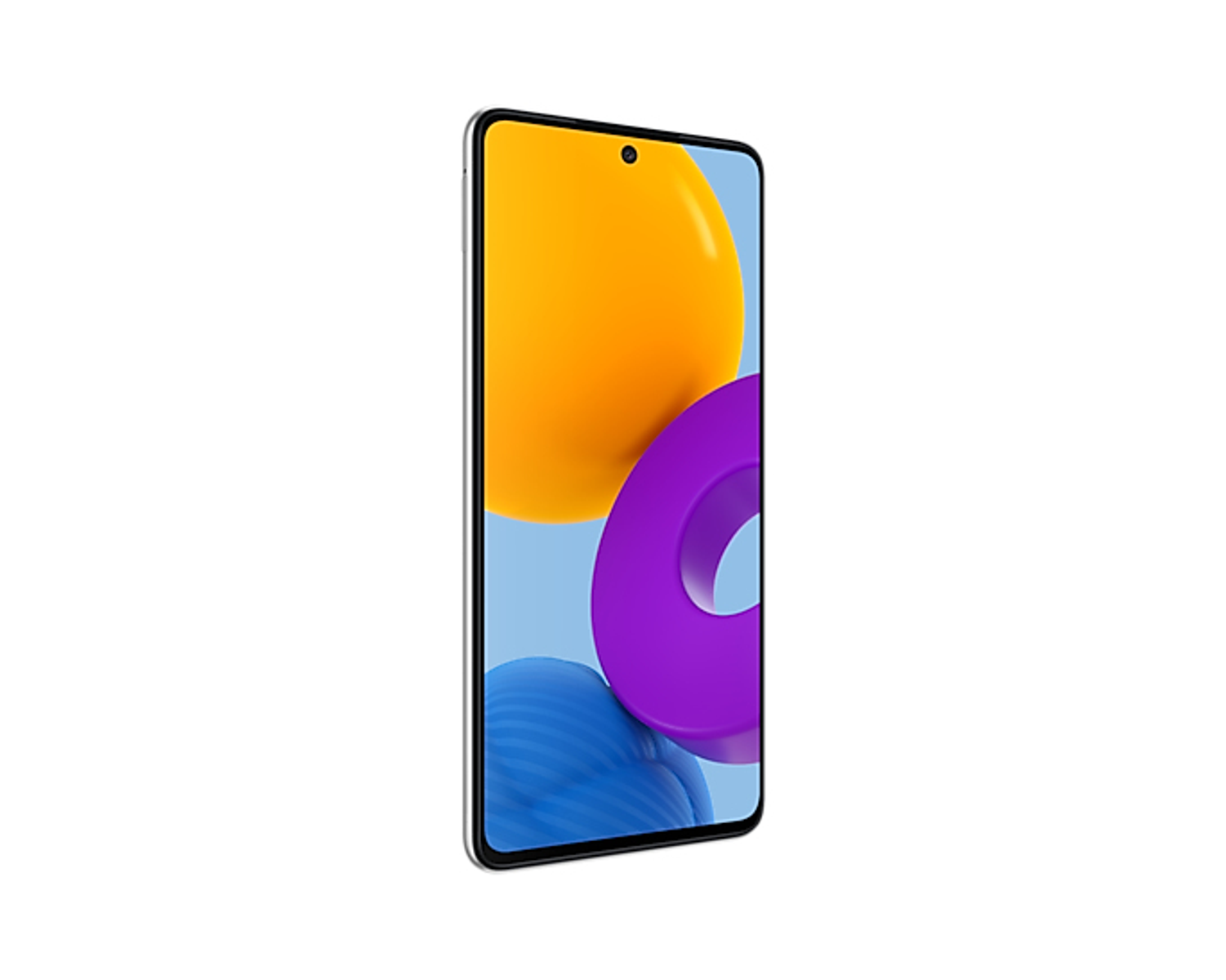 Smartphone mit abgerundetem Display und Frontkamera.