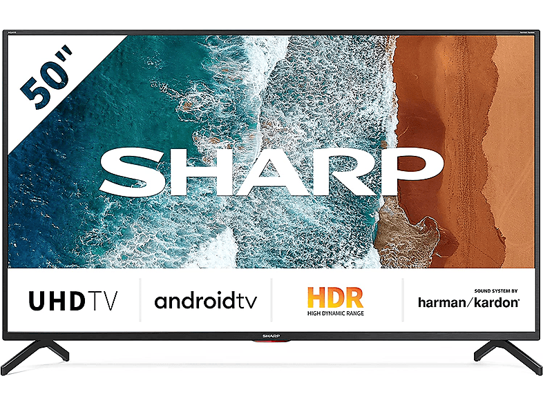 TV LED 50" SHARP 50BN6EA, UHD 4K, DVBT2 (H.265), Negro MediaMarkt