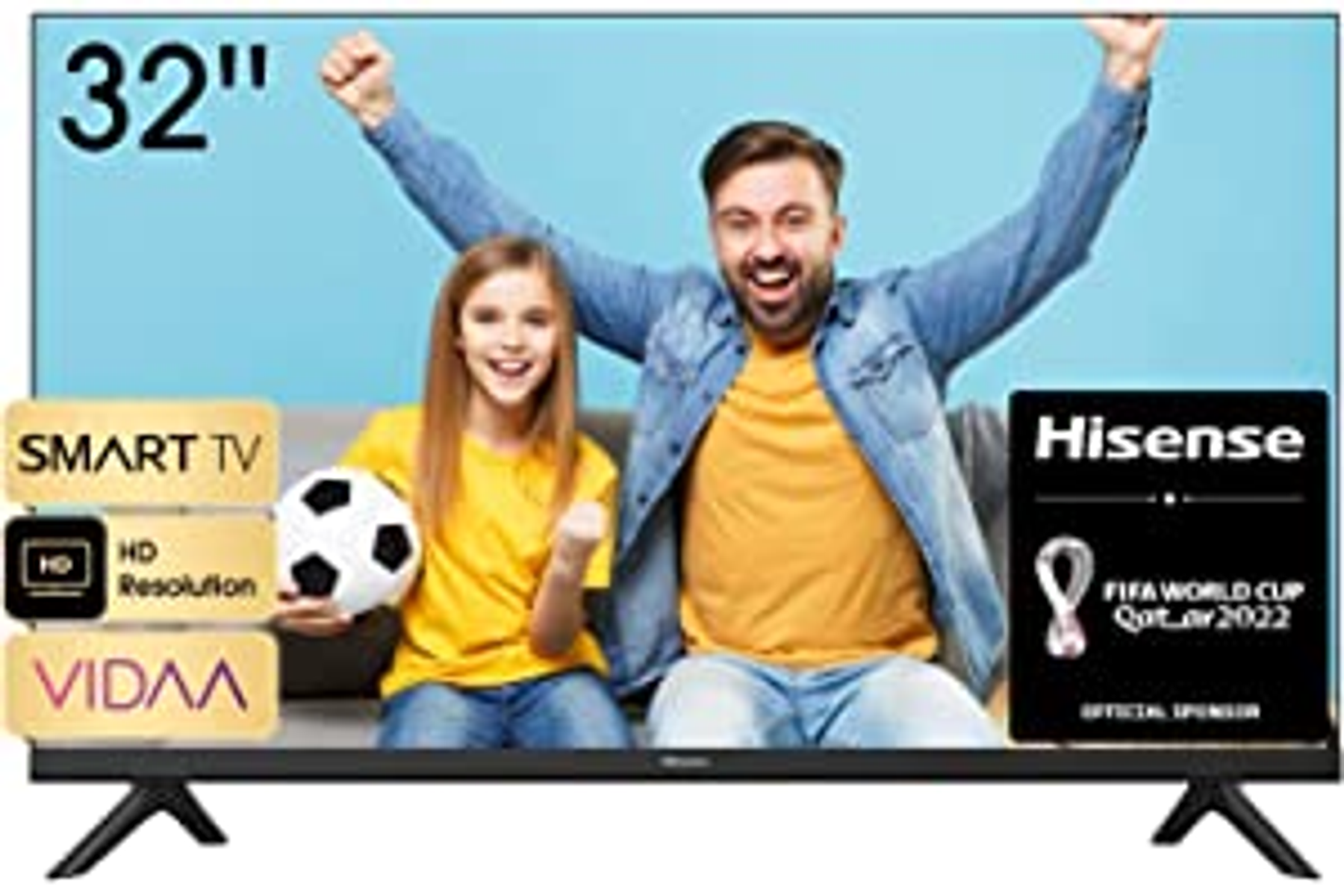 Hisense 32a4eg 32 smart tv full con natural colour enhancer dts virtual x vidaa u5 youtube netflix hdmi wifi nu led dvbt2 h.265sí