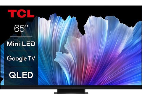 TV QLED 65  TCL 65C645, UHD 4K, Quad Core, Smart TV, Dolby Atmos, Brushed  titanium metal front