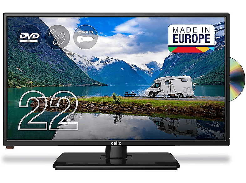 TV LED 22" | CELLO C2220FMTRDE, Full-HD, DVB-T2 (H.265), Negro | MediaMarkt