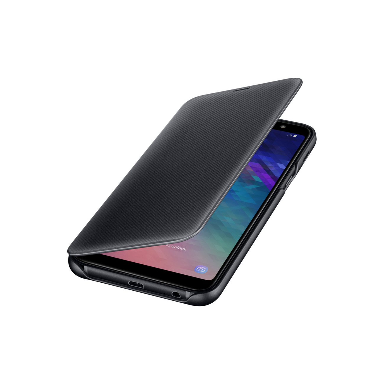 Galaxy (2018), Cover, schwarz A6+ EF-WA605CBEGWW, Full SAMSUNG Samsung,