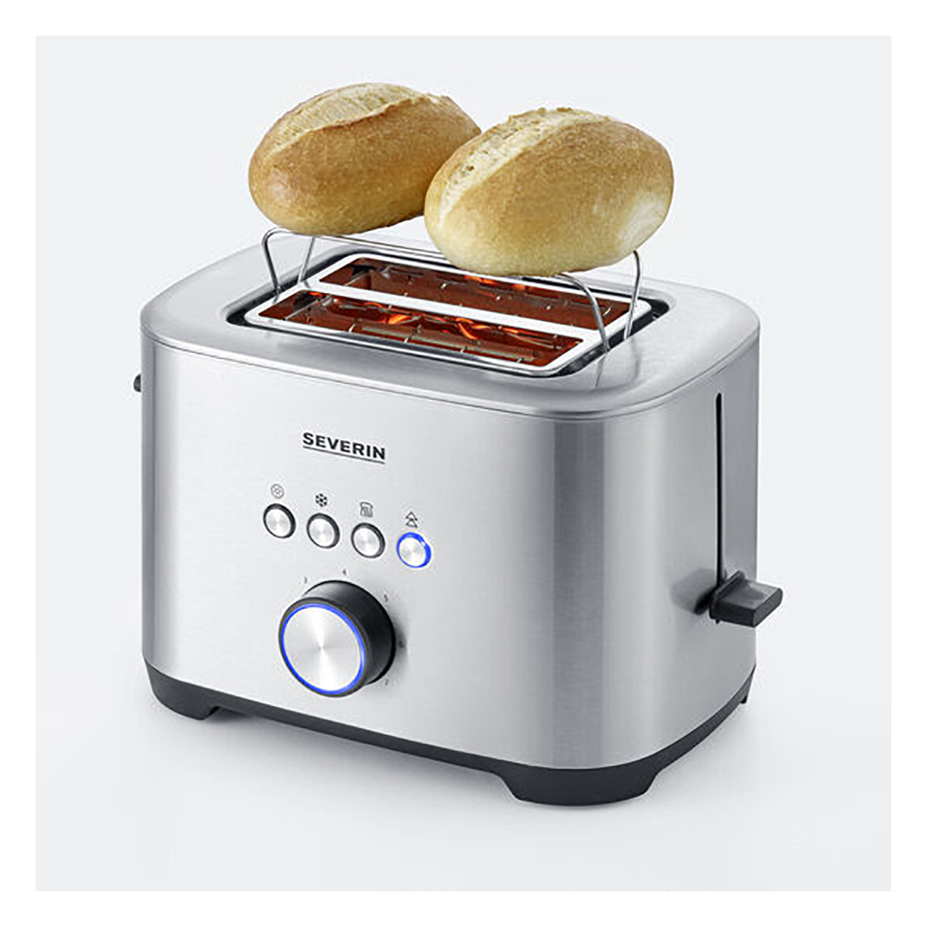 (800 2) Schlitze: AT 2510 Watt, silber SEVERIN Toaster