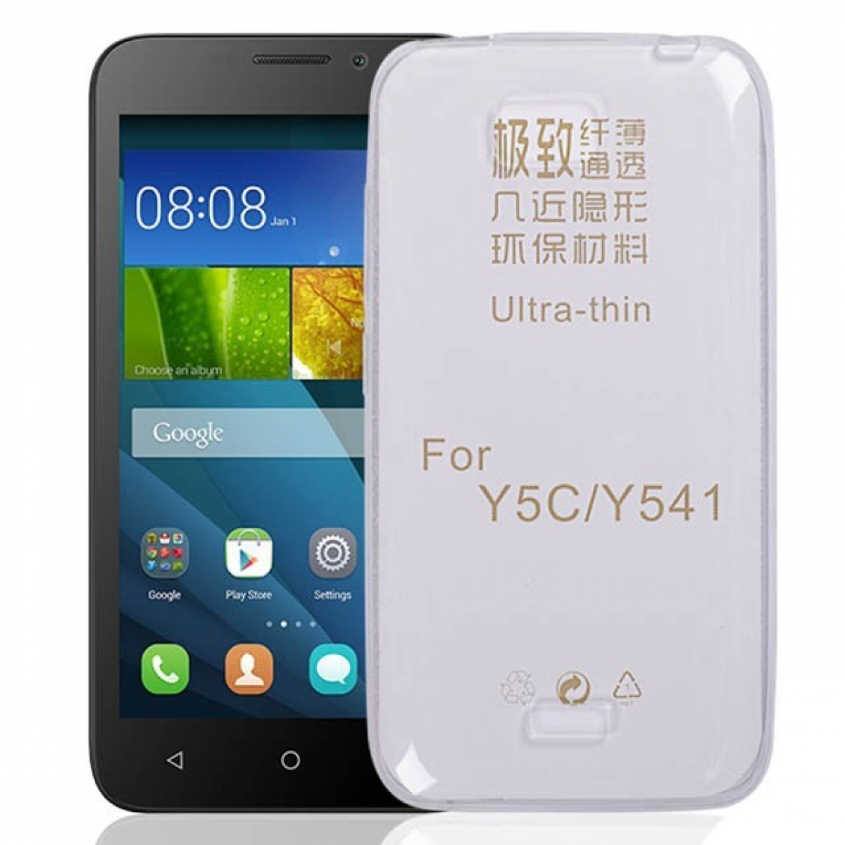 CA4, Huawei, Transparent Y541, Ascend CASEONLINE Backcover,