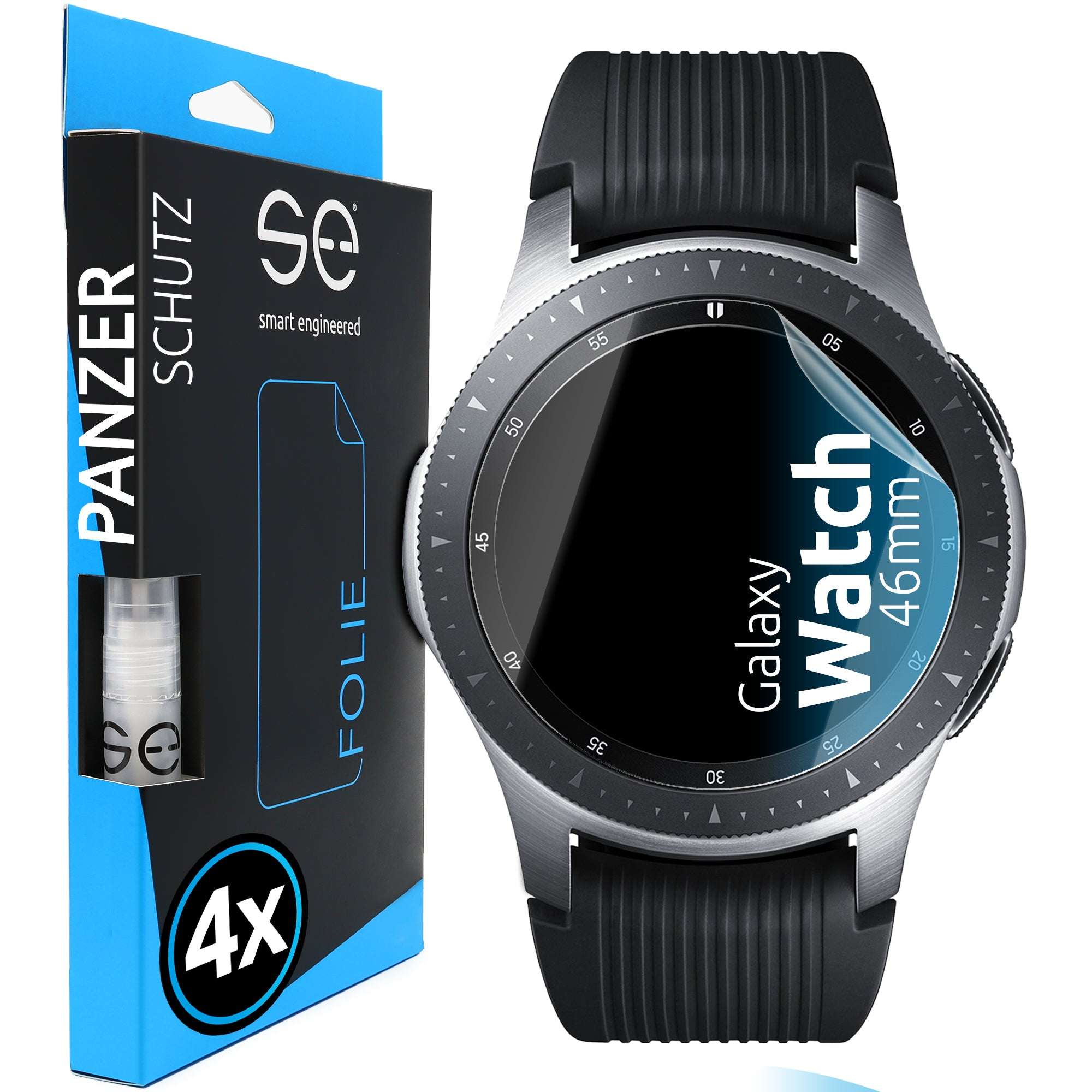 2x ENGINEERED Schutzfolie(für (46mm)) se® Samsung Watch Galaxy SMART