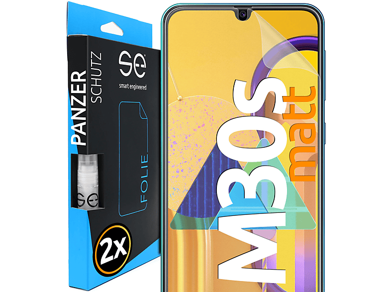 SMART ENGINEERED 2x se® (entspiegelt) Schutzfolie(für Samsung Galaxy M30s)