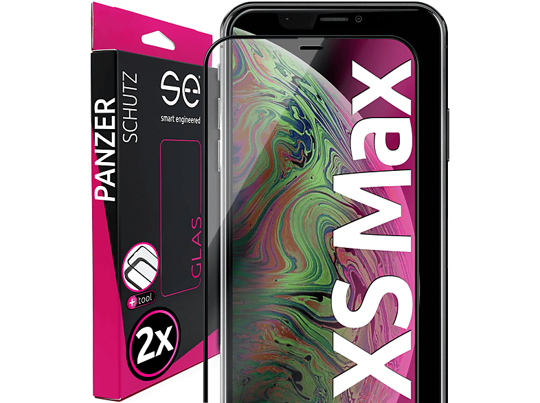 2x Schutzglas(für Iphone se® XS SMART ENGINEERED Apple Max)