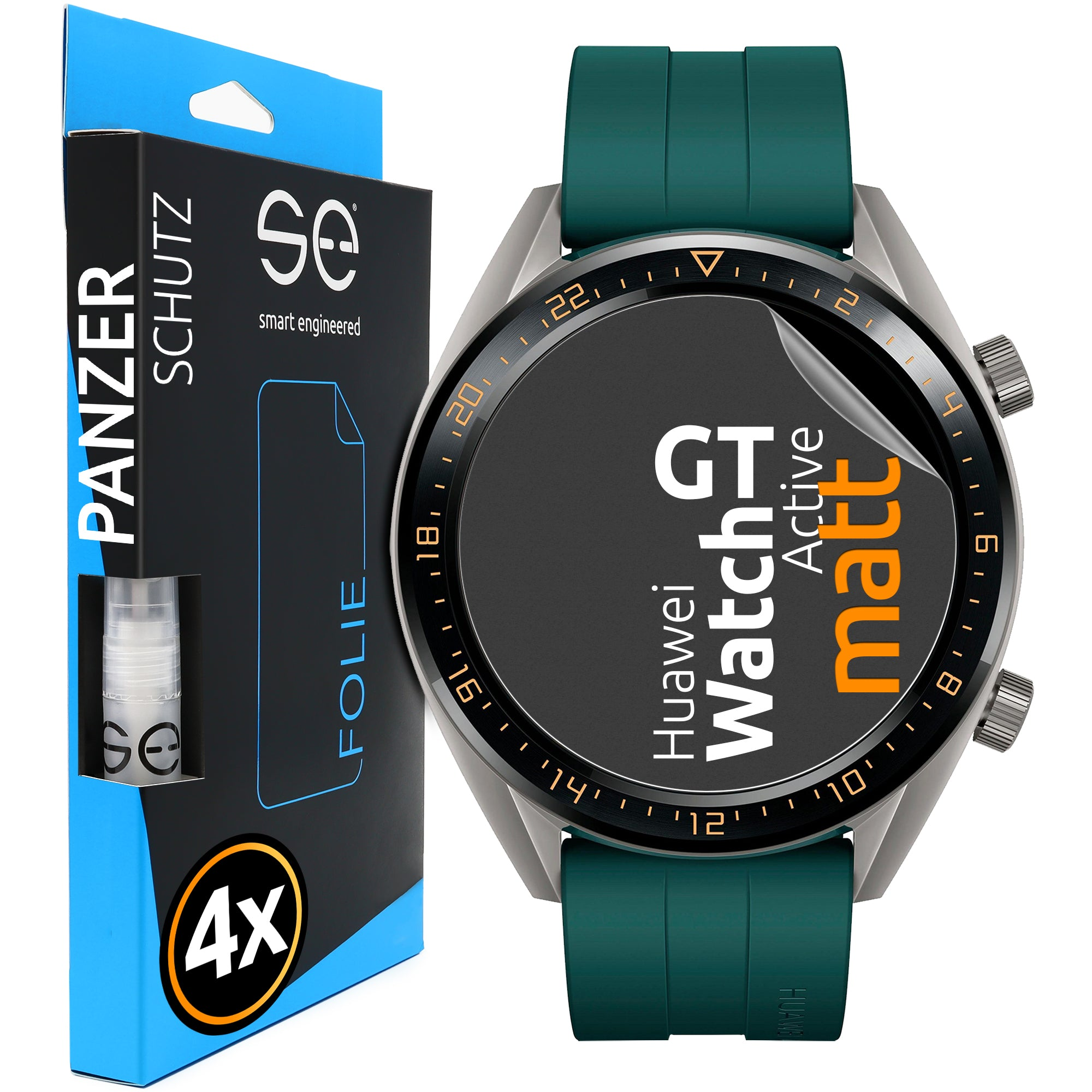 SMART ENGINEERED 2x se® (entspiegelt) (46mm)) GT Active Watch Huawei Schutzfolie(für