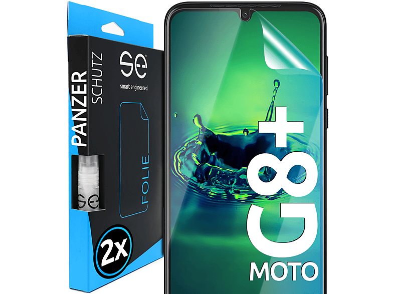 SMART ENGINEERED 2x se® Schutzfolie(für Motorola Moto G8 Plus)