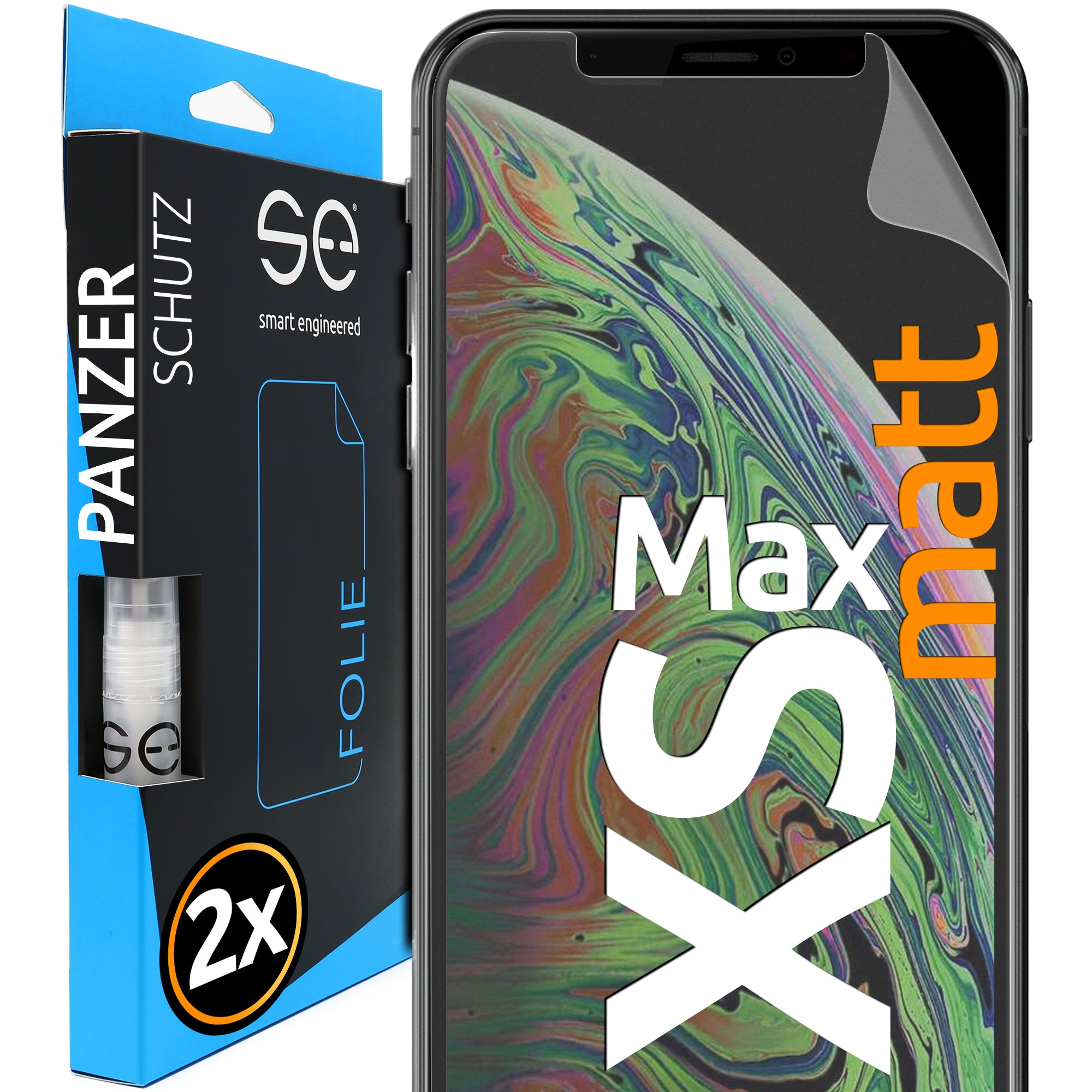 2x Iphone Schutzfolie(für se® (entspiegelt) Max) Apple XS ENGINEERED SMART