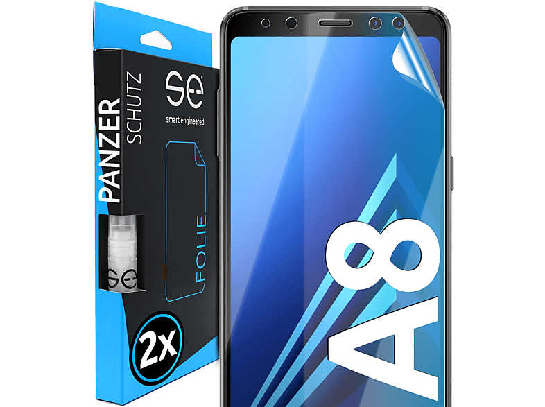 SMART ENGINEERED 2x se® Schutzfolie(für Samsung Galaxy A8)