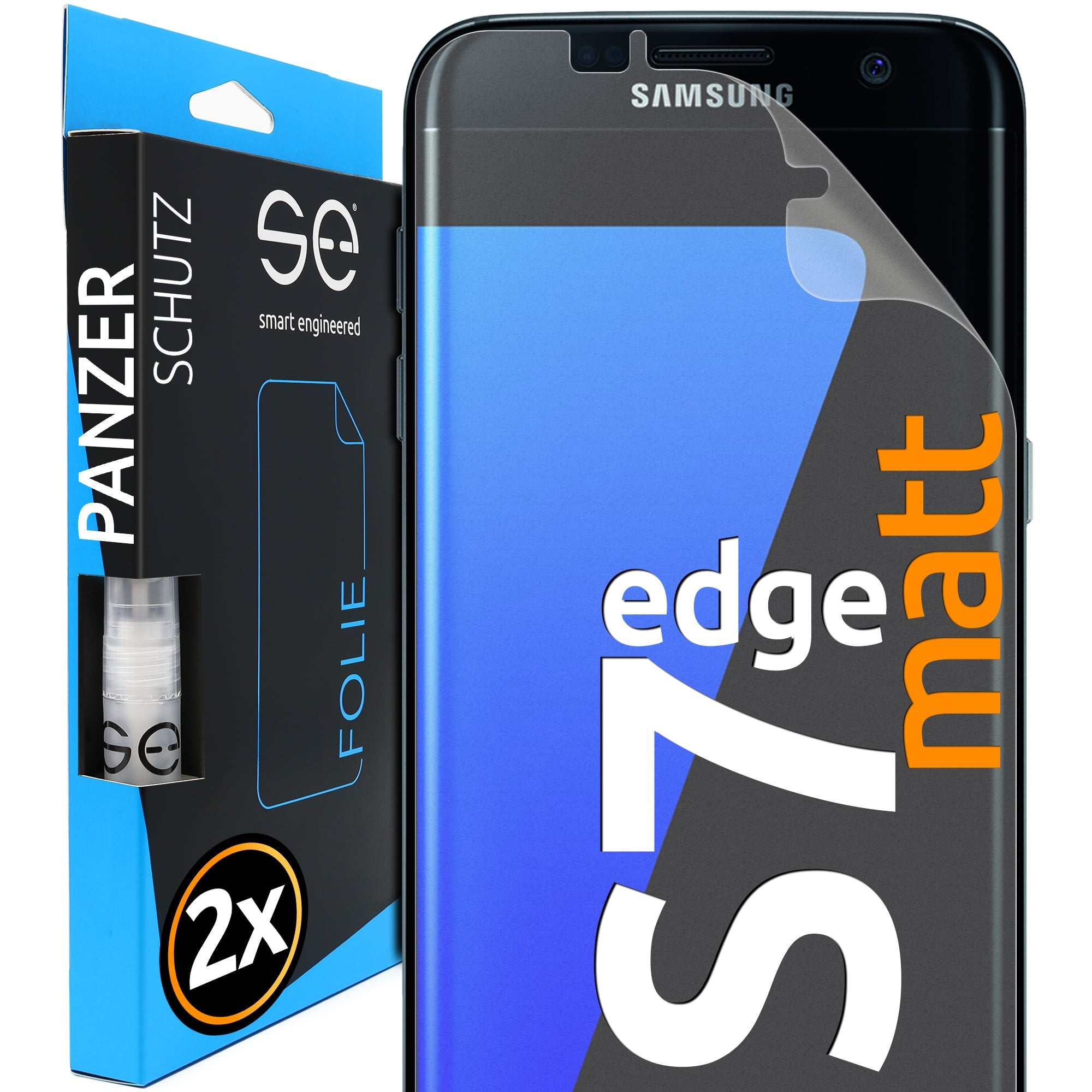 SMART ENGINEERED Galaxy S7 Edge) se® (entspiegelt) Samsung 2x Schutzfolie(für