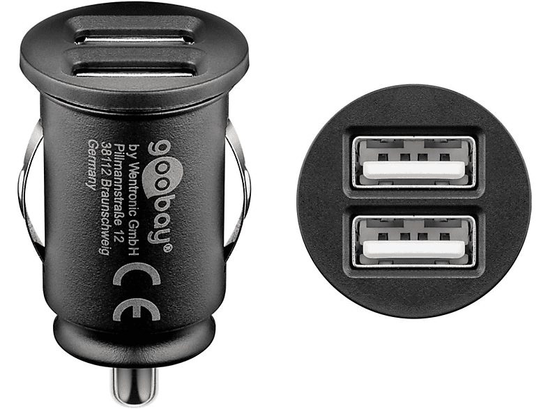 Zigarettenanzünder Kfz Auto Ladegerät 2x USB Adapter Ladeadapter 3.1A LKW  Handy Blau