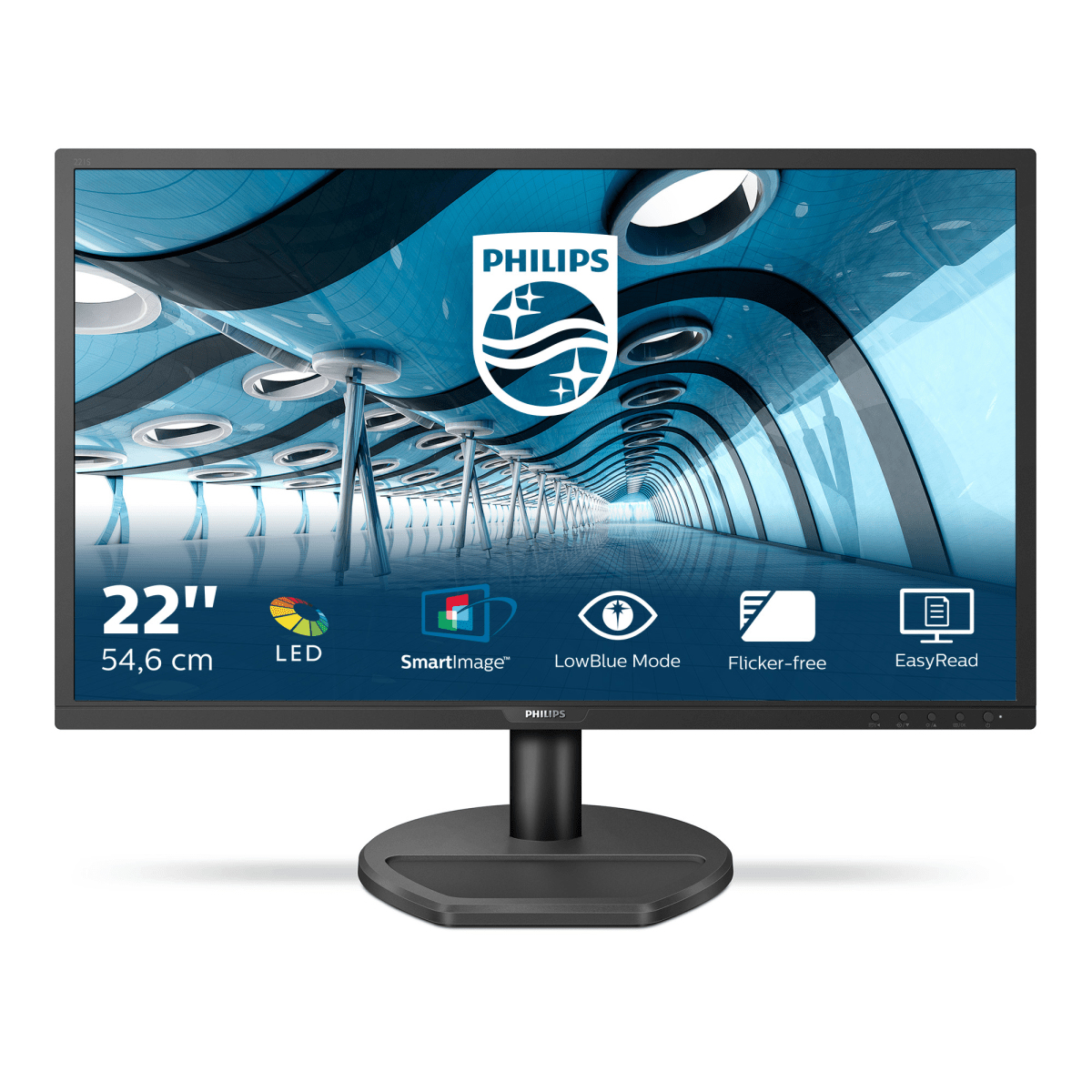 Monitor - 221S8LDAB/00 PHILIPS, 22 ", Full-HD, 1 ms, DVI|HDMI|Jack Audio|VGA, Negro