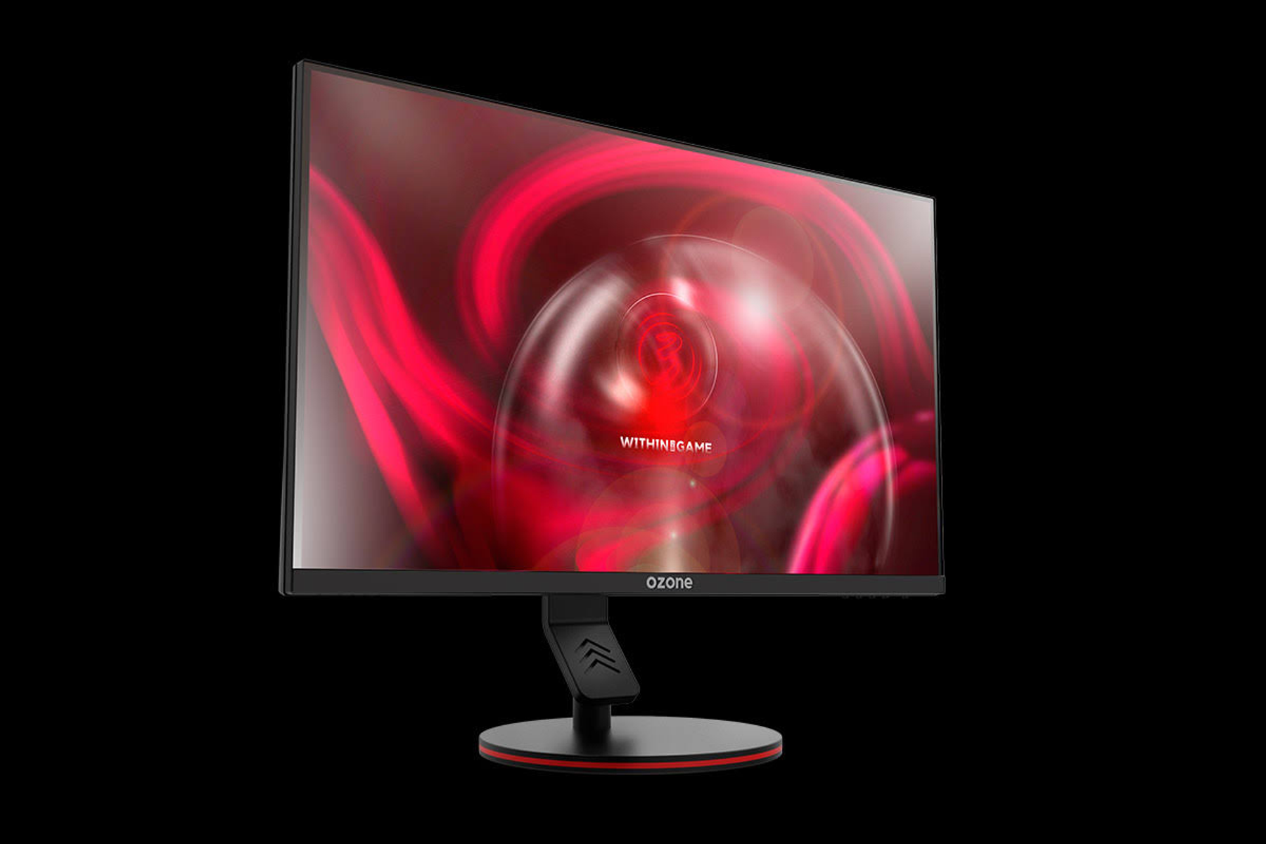 Un monitor con un display rosso e nero, intitolato "WITHINGAME".