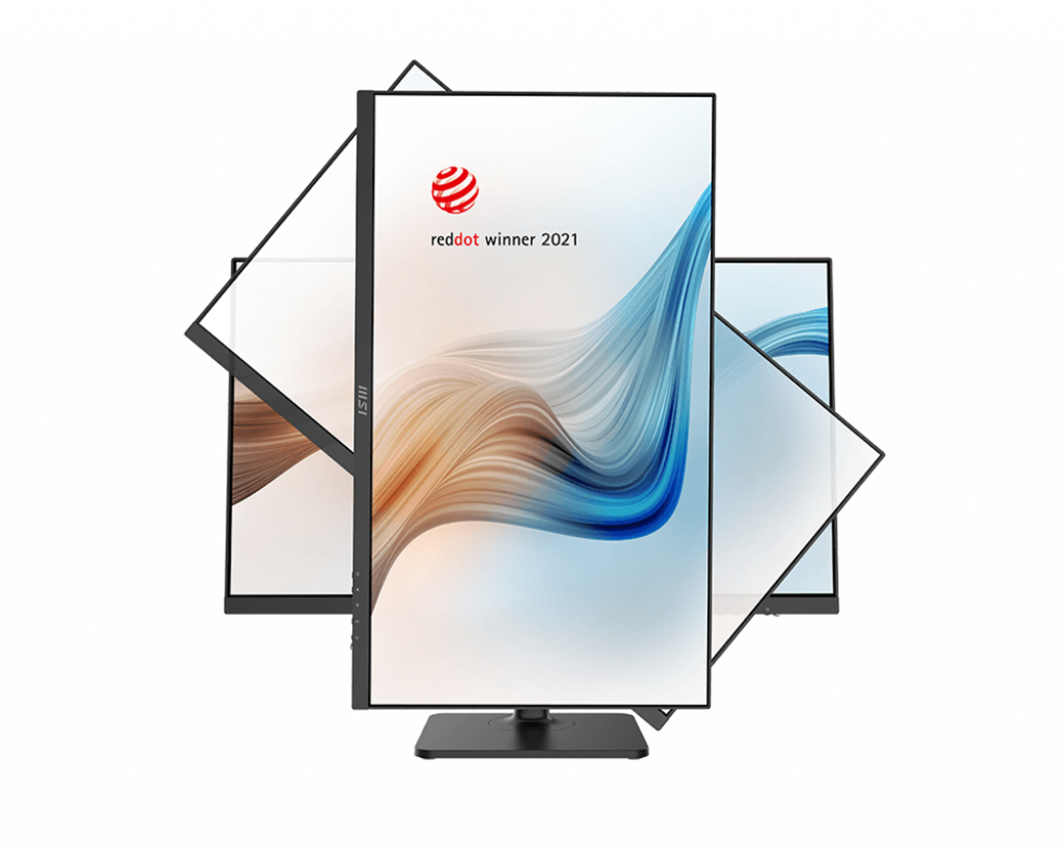 Più monitor, uno con il testo 'reddot winner 2021'.