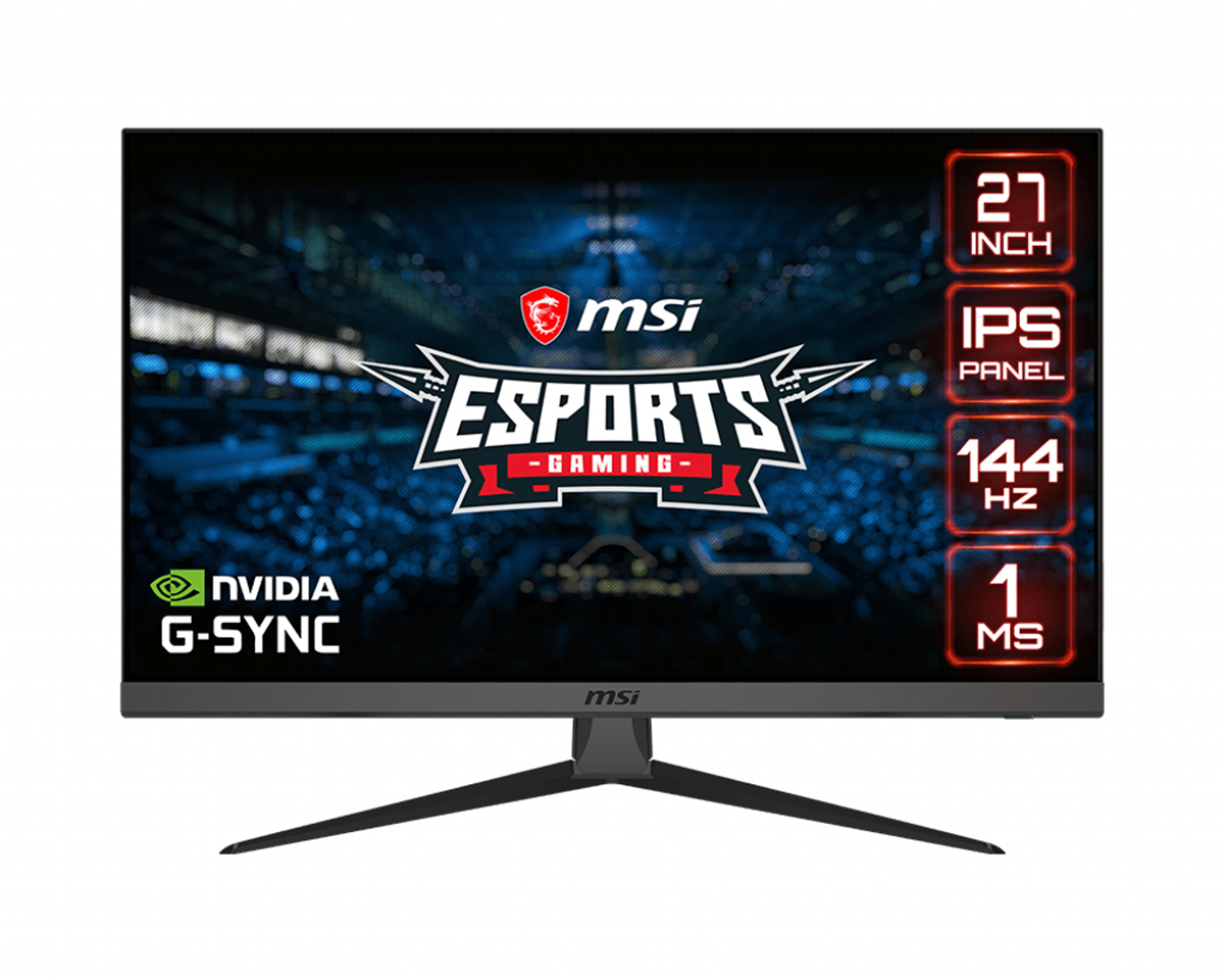 Monitor - 9S6-3CB51T-023 MSI, 27 ", Full-HD, 1 ms, Displayport|HDMI, Negro