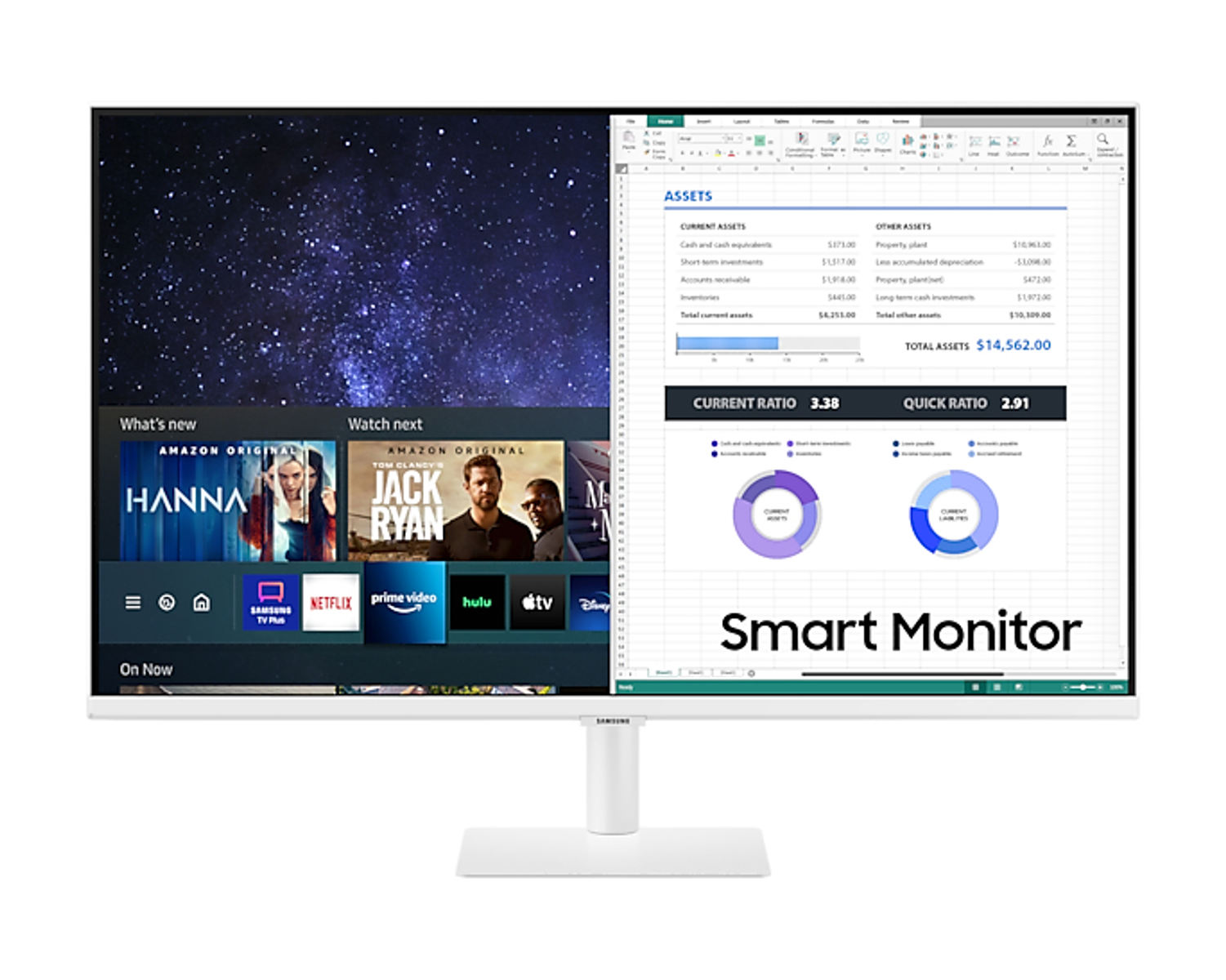 Monitor - Smart Monitor M5 SAMSUNG, 32 ", Full-HD, 8 ms, Bluetooth|HDMI, Blanco