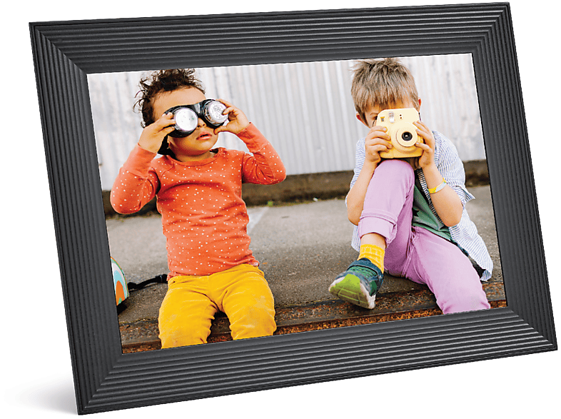 AURA Frames, "Carver" Digitaler Bilderrahmen, 25,7 cm, 1280 x 800, Gravel MediaMarkt