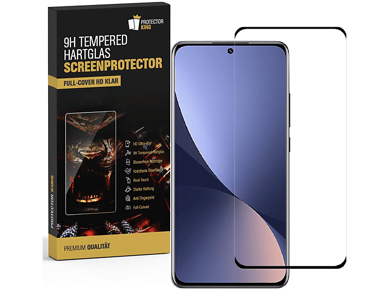 PROTECTORKING 6x FULL CURVED 9H Hartglas Schutzglas Displayschutzfolie(für Xiaomi 12X)