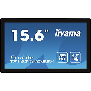 Monitor - IIYAMA TF1634MC-B8X, 15,6 ", Full-HD, 25 ms, 60 Hz, Negro